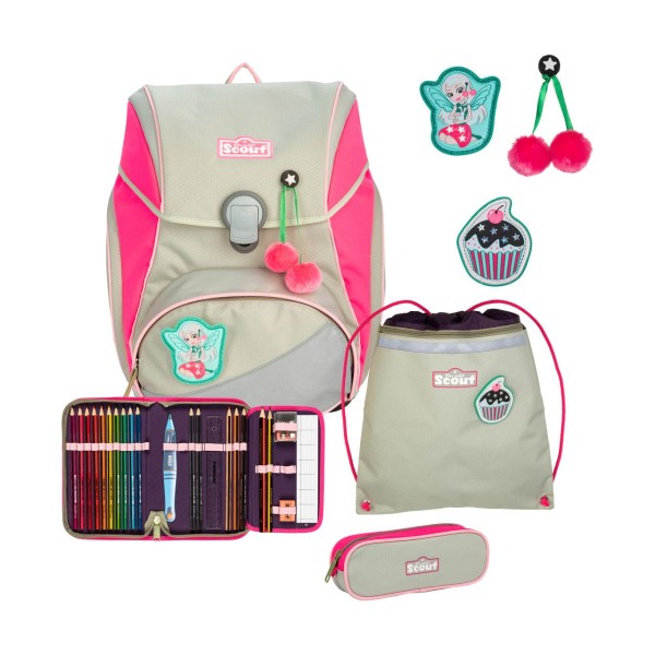 Scout Schulranzen Alpha - PINK CHERRY - Set