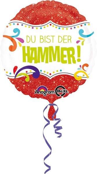 Amscan Standard Folienballon "Du bist der Hammer"