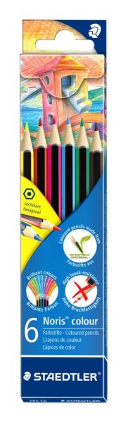 STAEDTLER Farbstift Noris® colour, Kartonetui mit 6 sortierten Farben