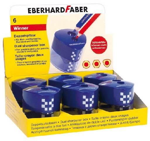 EBERHARD FABER Doppelspitzdose dreiflächig blau