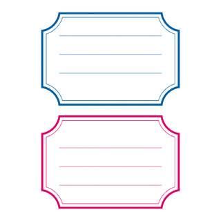 HERMA Schuletiketten neutral blau-roter Rand liniert 78x53mm