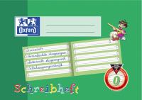 Oxford Schreibheft Lineatur 0, mit Häuschen,  liniert 16 Blatt grün DIN A5 quer ** Oxford Schreibheft Lineatur 0, mit Häuschen,  liniert 16 Blatt grün DIN A5 quer **