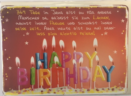 IN TOUCH Umschlagkarte, veredelt - Happy Birthday... Kerzen