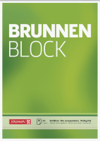 Brunnen Briefpapierblock Briefblock, A4, blanko, weiß, 50 Blatt Brunnen Briefpapierblock Briefblock, A4, blanko, weiß, 50 Blatt