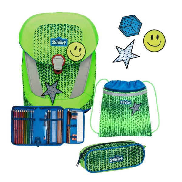 Scout Sunny II Green Gecko Neon Schulranzen