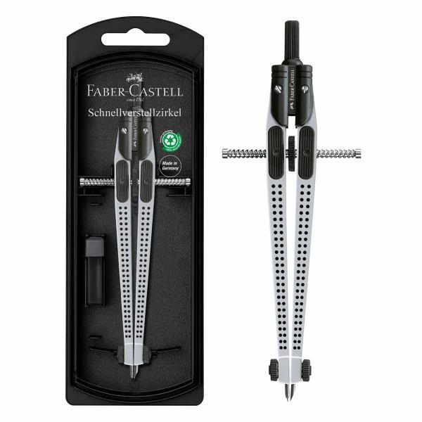 FABER-CASTELL Schnellverstellzirkel Grip silber **