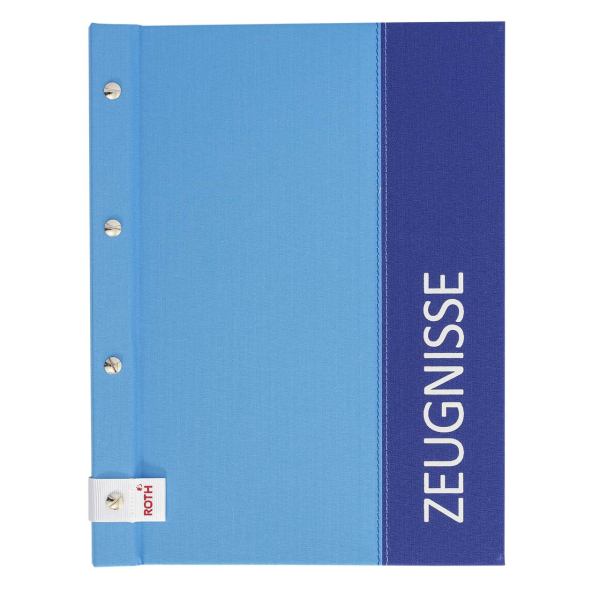 Zeugnismappe Spectrum mit Buchschrauben, A4, 12 Einlagen, Blau **