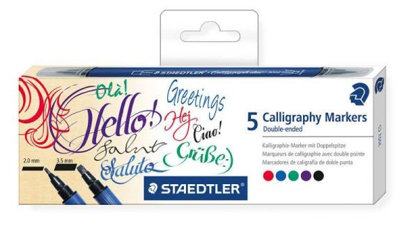 STAEDTLER Kalligraphiemarker duo, 5 Stück