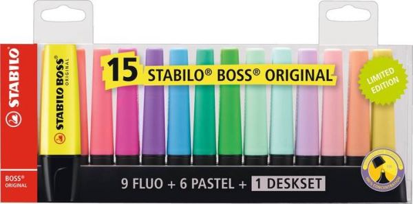 STABILO Textmarker BOSS Tischset 15St/15 Farben