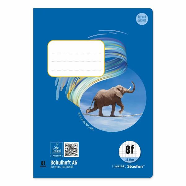 Staufen Schulheft Style Lineatur 8f rautiert mit Rand 16 Blatt 80g/m² DIN A5 **