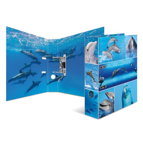 HERMA Motivordner A4 Karton Animals Delfine