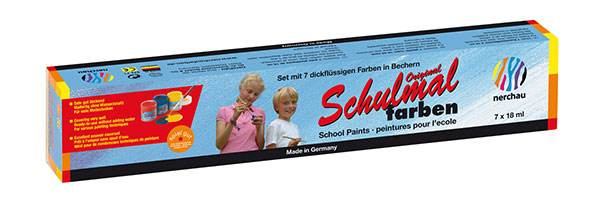 LUKAS-NERCHAU - Schulmalfarben im Töpfchen 7x 18 ml