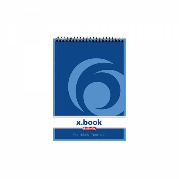 Herlitz xbook A6 50bl blau