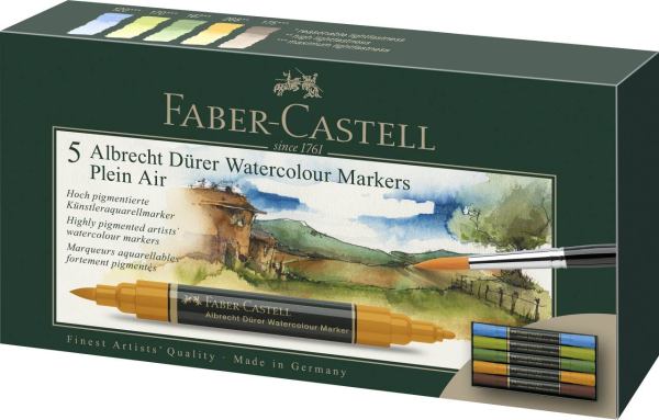 Faber-Castell Albrecht Dürer Watercolour Marker, 5er Etui, Plein Air
