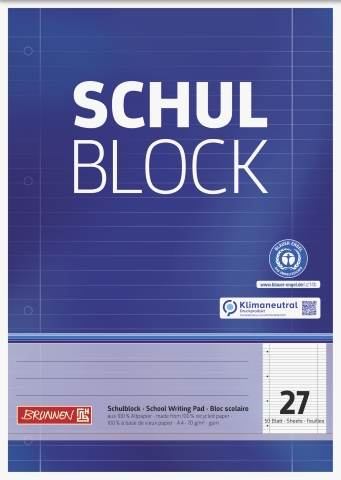 BRUNNEN Schulblock A4 50 BL Lineatur 27 Recycling